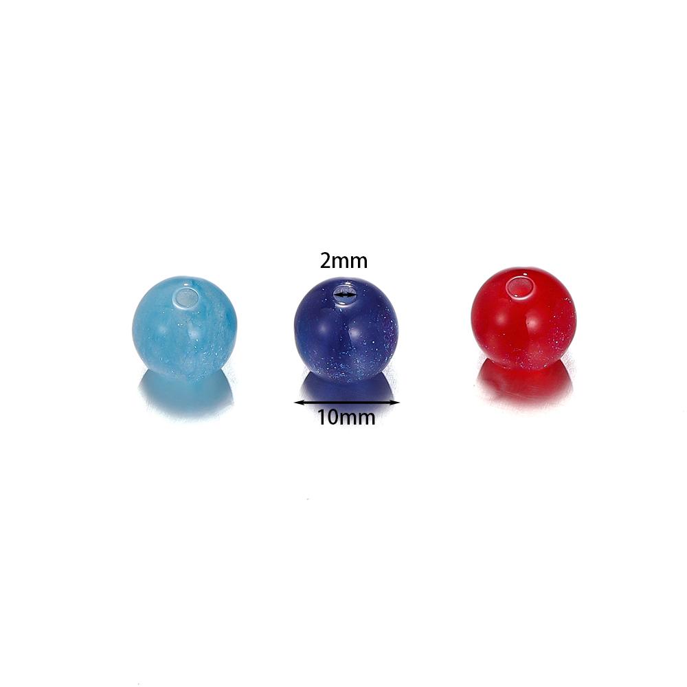 10/20pcs/Lot 10mm Colorful Resin Round Shape Loose Spacer Beads For Jewelry Making DIY Charms Bracelet Necklace Accessories
