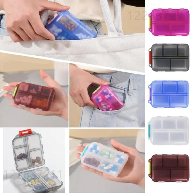 Taschen-Tragbare Pillenaufbewahrungsbox 10 Fächer Reise-Pillen-Organizer-Etui Täglicher Pillenbehälter Organizer Spender Aufbewahrung