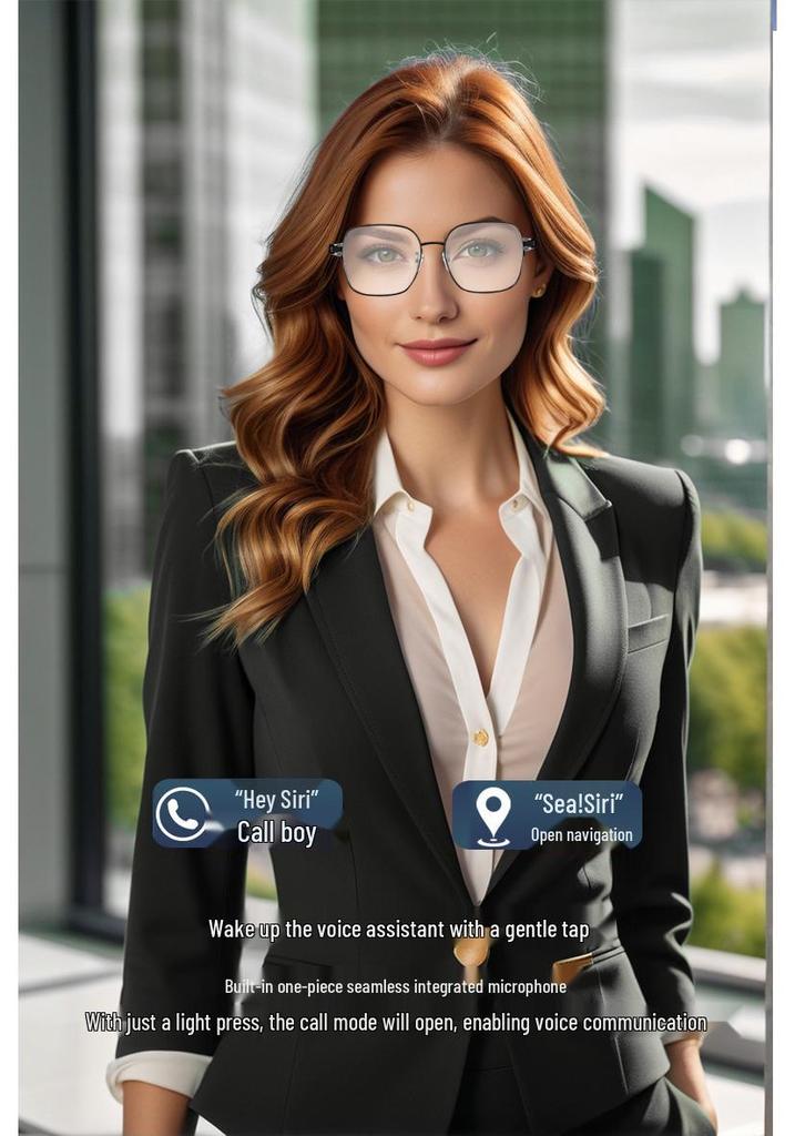 GS11 Bluetooth Smart Glasses with Magnetic Color-Changing Lenses, Punk Metal Double Bridge, Ideal for Outdoor Driving