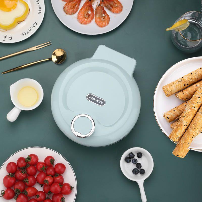 Aux Electric Griddle: Compact Double-Sided Sandwich & Pancake Maker for Home Use