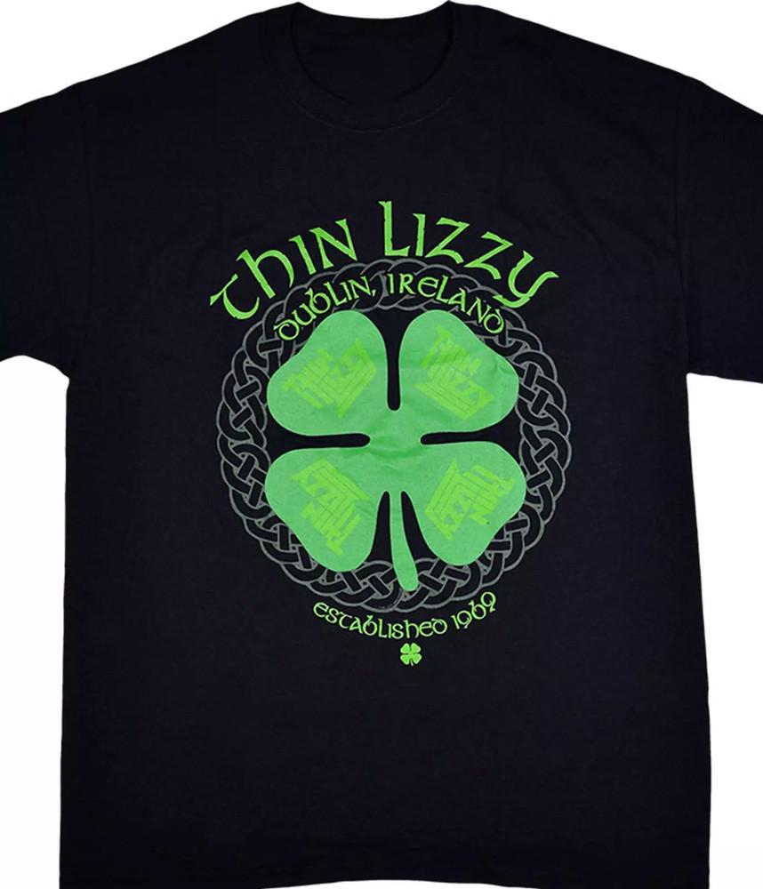Thin Lizzy Band Cotton Gift For Fan T-Shirt Black All Size Unisex Unisex T-Shirt XXXXL