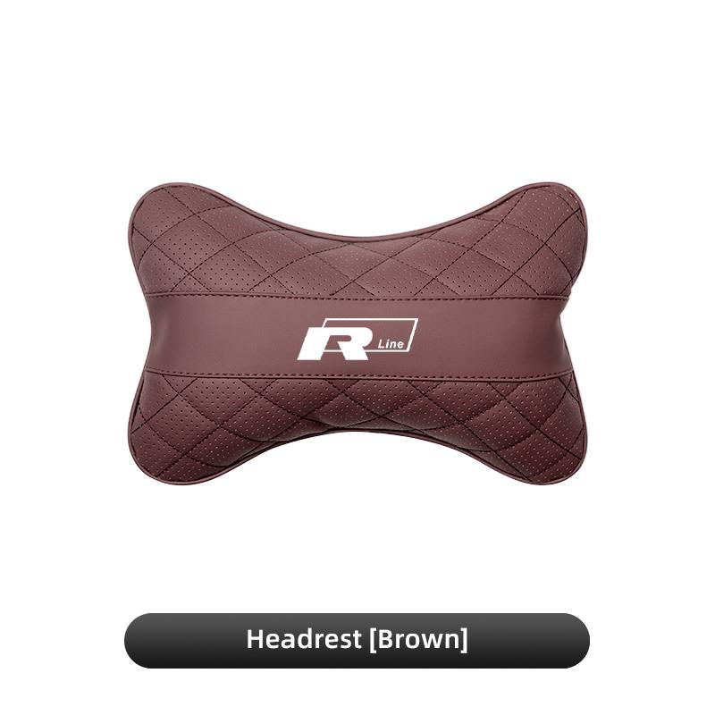Car Seat Head Support Cushion Lumbar Pillow Interior Accessories / Hub Cap For VW R Golf Touran Octavia Motion GTI Polo Auto MK7