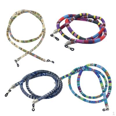4 stücke Vintage Ethnische Brillen Halter Strap Sonnenbrille Runde String