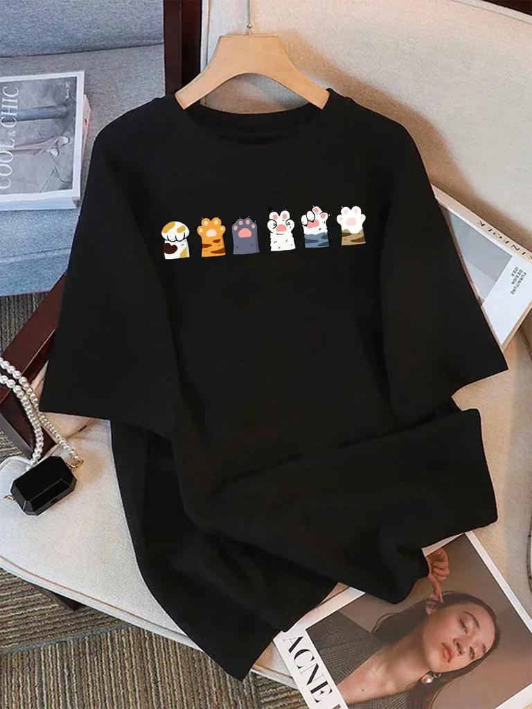 Cotton Breathable Childrens Tshirt Fun Cute Pet Collection Printed Unisexs and Womens Casual Parent Child Clothing Top