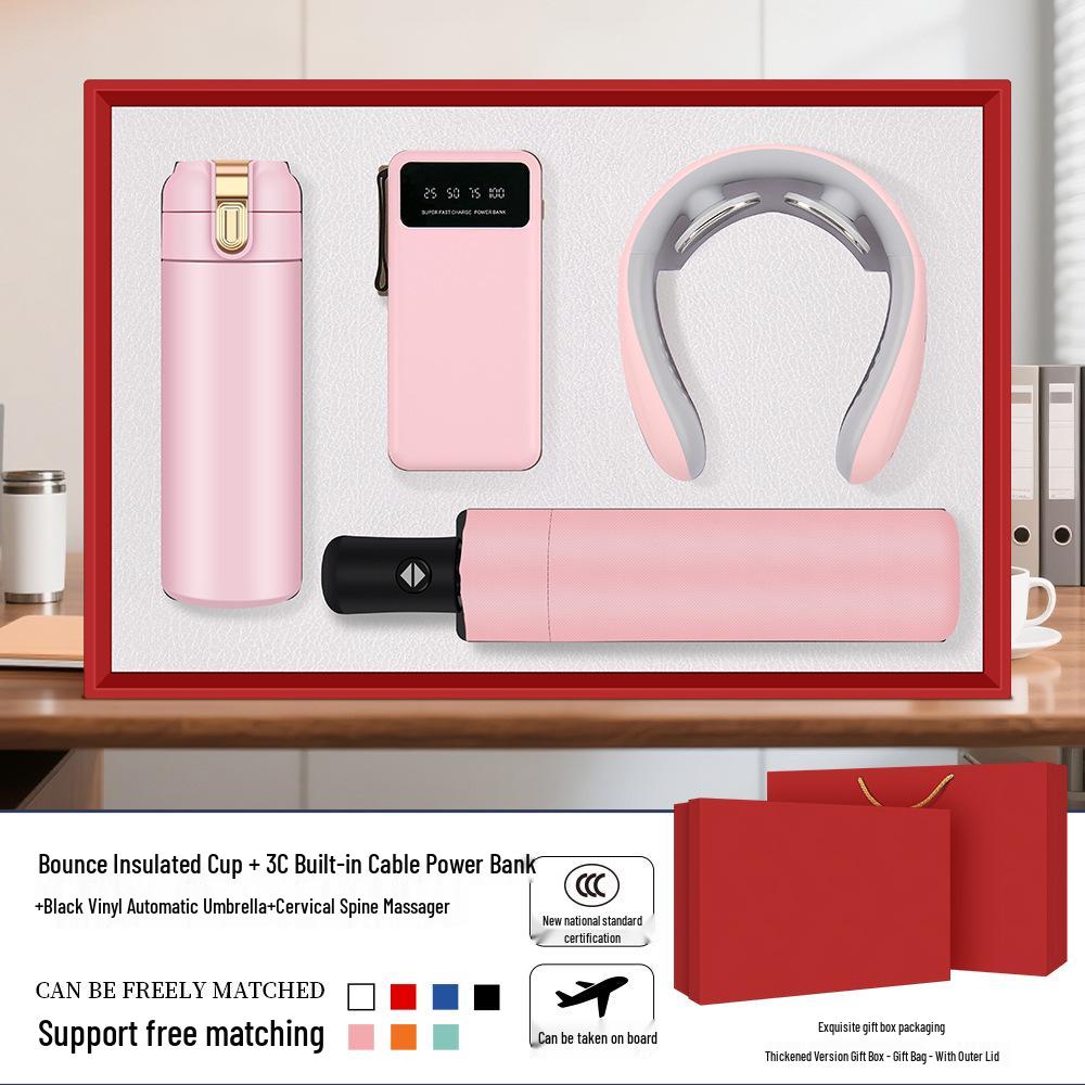 Custom Logo Insulated Mug Gift Set for Company Events and Customer Souvenirs