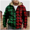 Men's Personalized Casual Printing Long Sleeve Zipper Sweater Thick Cotton Suit Winter