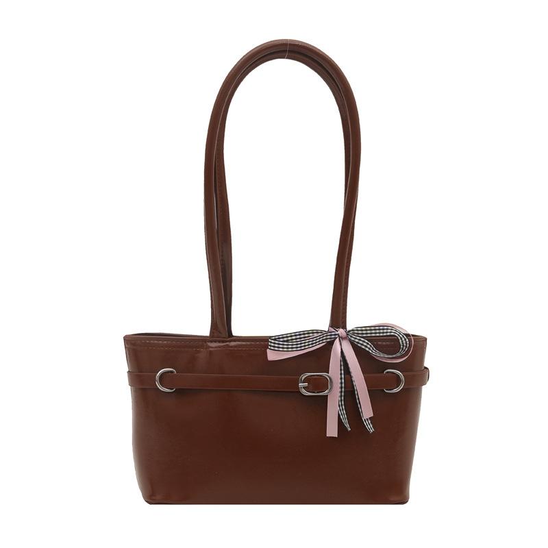 

Simple women s bag 2025 new fashion high-end underarm shoulder bag niche fashion commuter handbag светло-коричневого