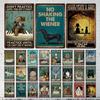 Dog Slogans Green Background Metal Signs Retro Tin Signs Metal Retro Wall Decoration Bar Bar Club Metal Posters Decoration