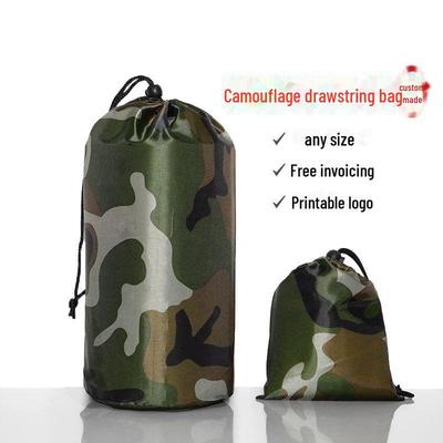 Camouflage Drawstring Bag: Waterproof 210D Polyester/Oxford Cloth Storage Bag