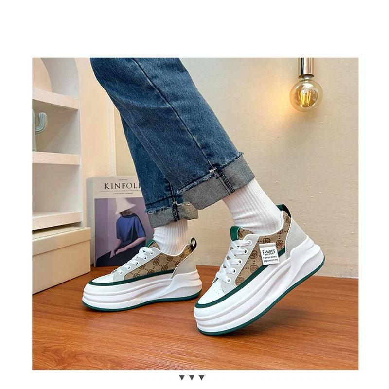 Women's Shoes Fashionable Casual Breathable Thick Soled Sports Shoes Board Shoes