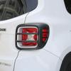 Car Metal Rear Tail Lights Taillights Decoration Cover Trim Tail Lamps Guard Cover for Jeep Renegade 2016 Up,  Black