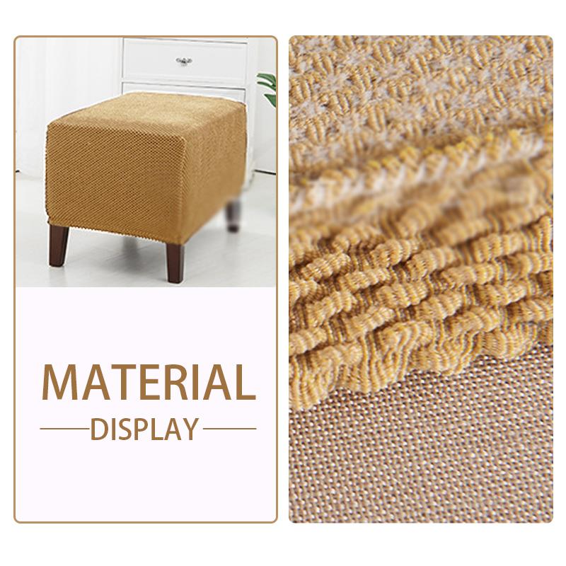 Simple Elastic All-inclusive Sofa Footstool Cover Thickened Chair Covers Ottoman Cover Solid Color Pedal Cover Slipcover