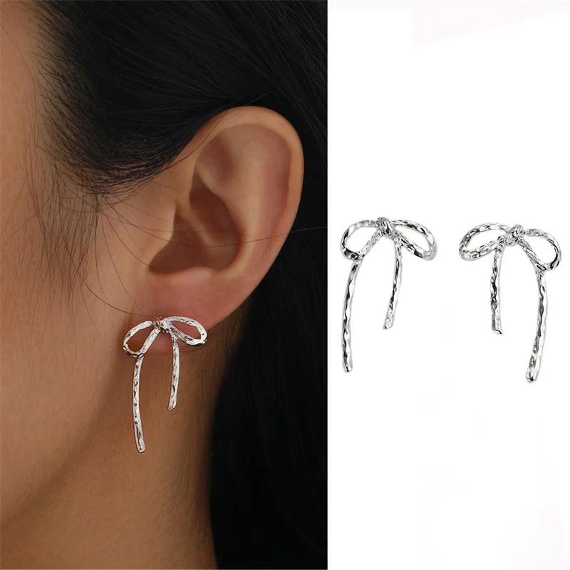 Design Sweet And Cool Style Bow Knot Earrings Women'S Simple Elegant Jewelry Gifts Dropshipping