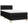 3140899 vidaXL Divan Bed with Mattress Black 90x190 Cm Fabric