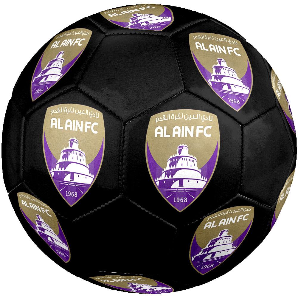 Al Ain FC Size 5 Soccer Ball, Machine-Stitched PVC, Durable & High Bounce, All Ages Fit, fan merchandise, matches & outdoor use.