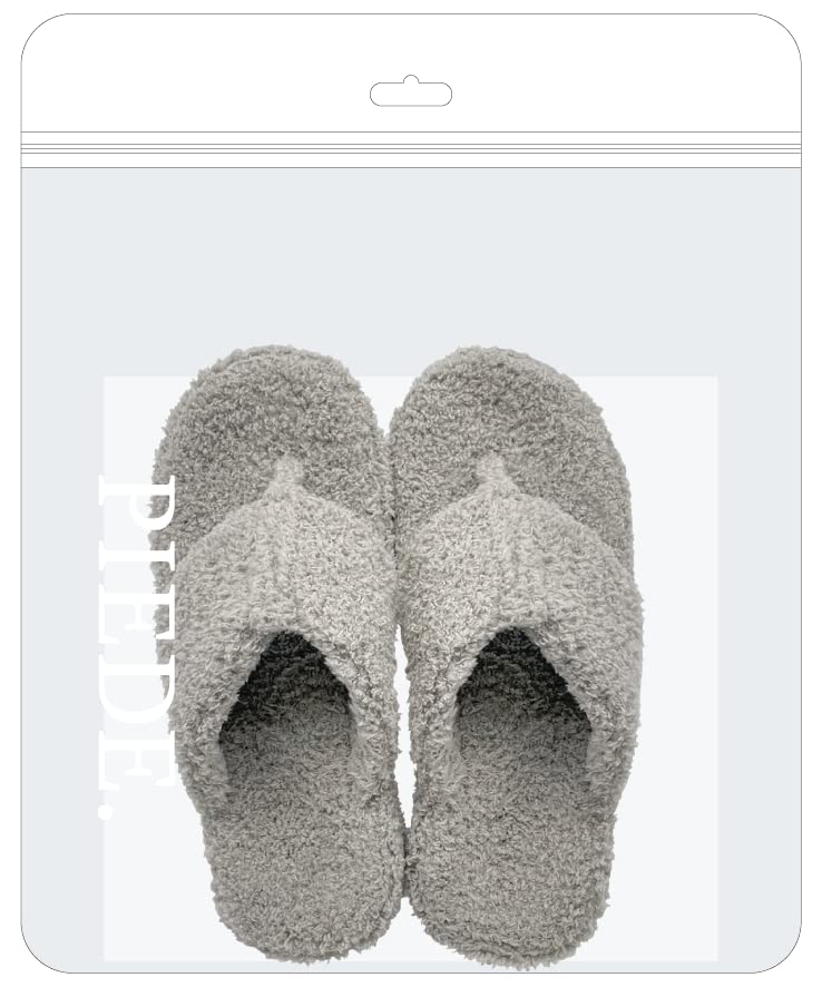 Daikai Piede Pile Slippers Thong L DGY Smooth Fluffy Polyester Indoor Sandals Unisex 24-26cm
