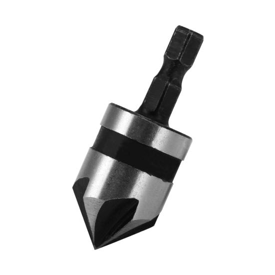 Set da 3 pezzi di svasatori esagonali in acciaio al carbonio per legno metallo, utensile con punta a cambio rapido