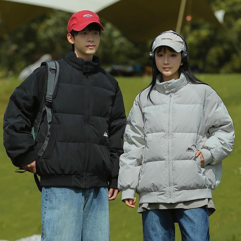 Autumn and winter new cotton-padded clothes women's stand-up collar short couple cotton-padded jacket student baseball jacket cotton-padded jacket