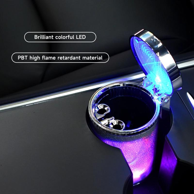 LED Car Ashtrays – Colorful, Ventilated & Sealed Designs for Car Interior Decoration & Texture Style