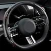 Car Steering Wheel Cover Carbon Fiber Sports Ultra-thin Non-slip Card Cover For Mitsubishi Lancer Ralliart 10 3 9 EX Outlander 3 ASX L200 Accessories