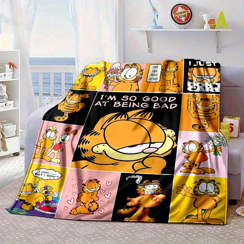 Garfi cat Valentine Heart Blanket Flannel Blanket for bed, sofa, Camping, Hiking, Picnic Essentials, gift for family Fan gifts