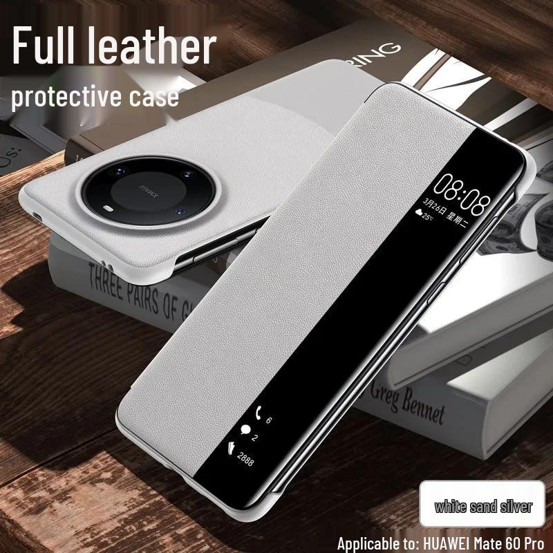 Huawei Mate60 Pro Ultra-Thin Leather Smart Window Phone Case