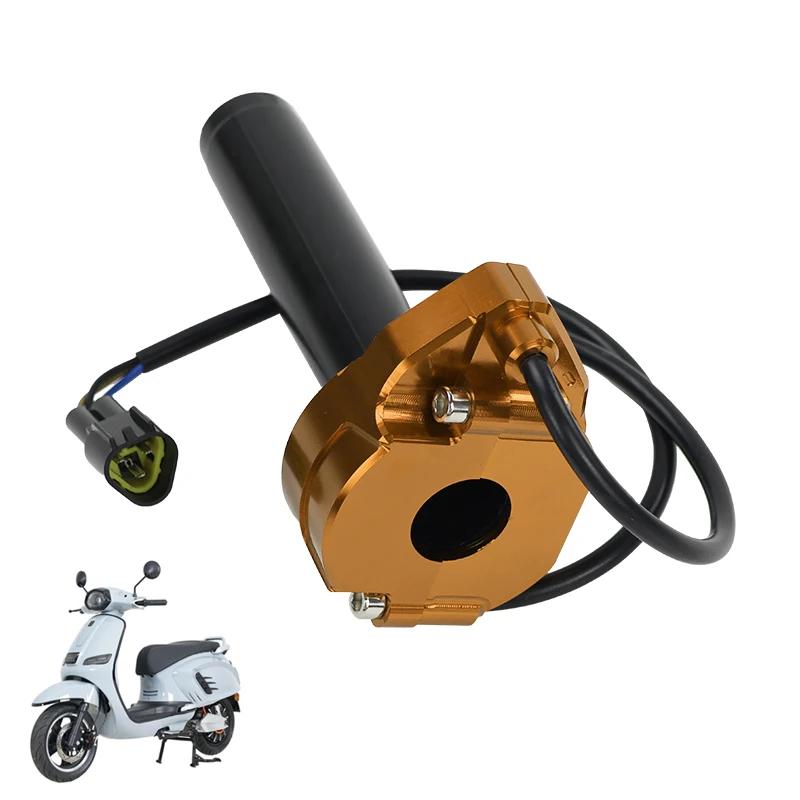 

LINGQI RACING Throttle Twist Grips 22mm CNC Aluminum Grip Cable Accelerator For Dirt Pit Bike Electric Bicycle Universal золотой