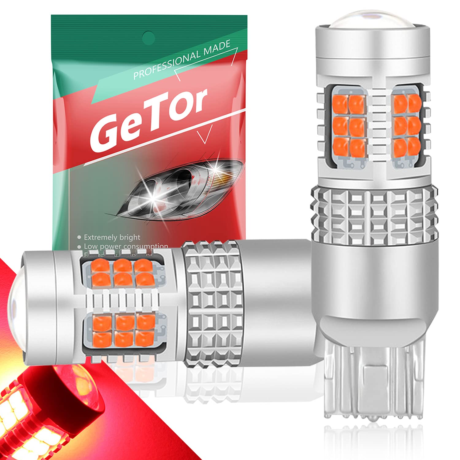 

T20 Двухконтактная Красная 7443 Светодиодная Лампа Стоп-сигнала, Заднего Габаритного Огня, Указателя Поворота, Стоп-сигнала, Заднего Фонаря красный