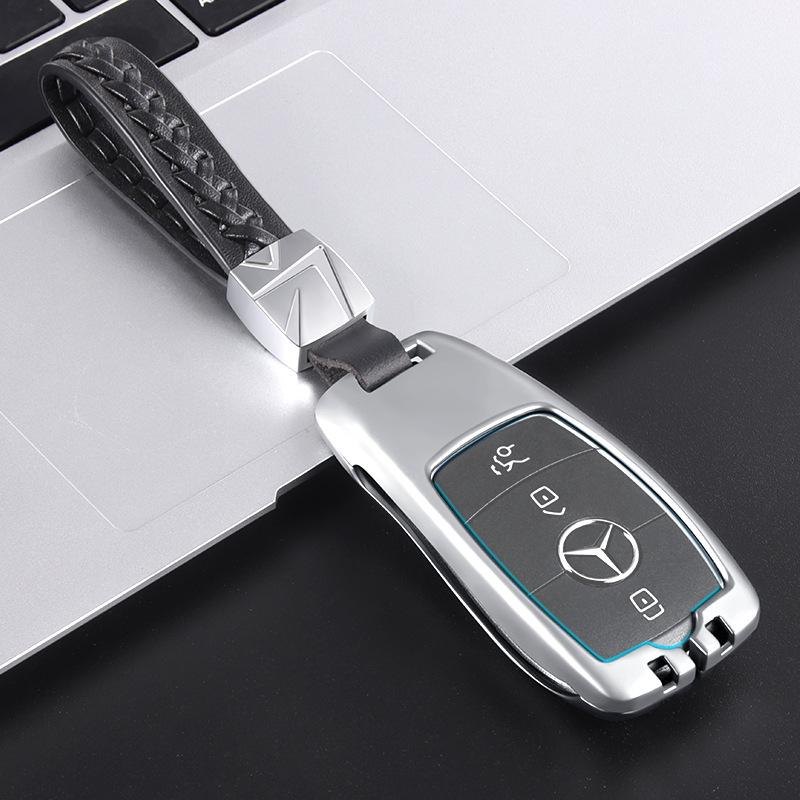 

Applicable to Mercedes-Benz e300l key cover c260la200lc200l men s genuine leather car supplies key retro style