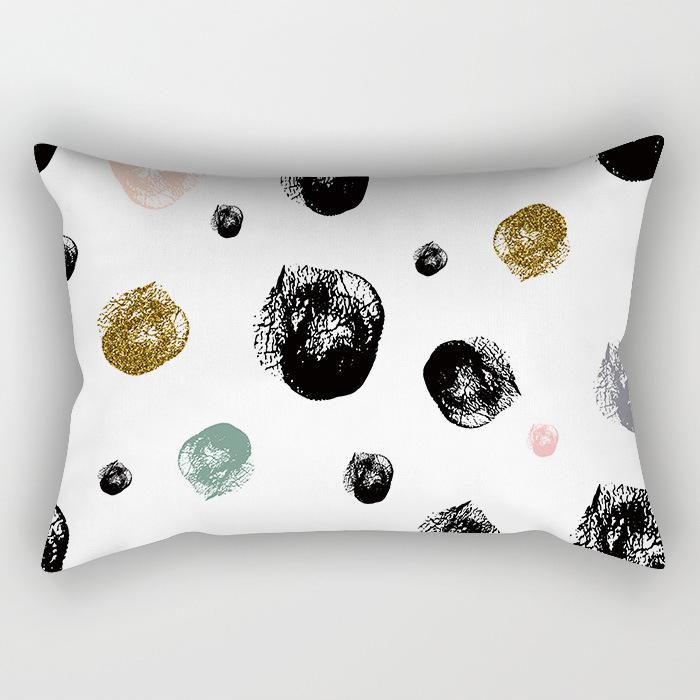 Nordisch Abstrakt Bunt Linien Geometrisch Langer Kissenbezug Zuhause Sofa Kissen Auto Büro Lendenkissen