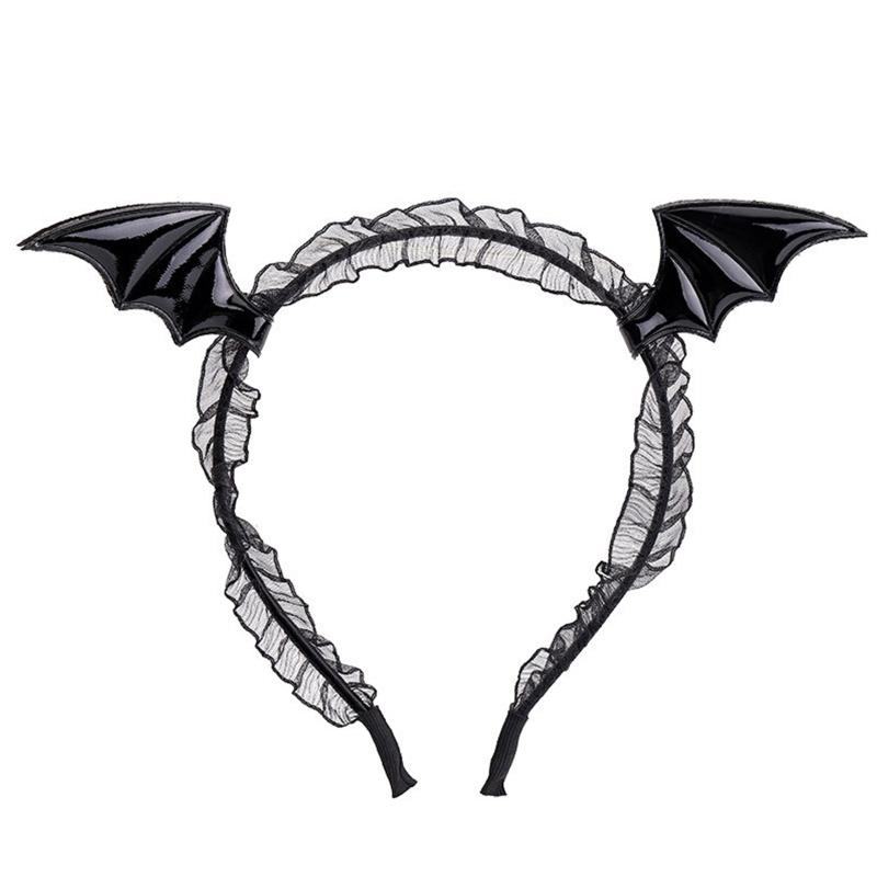 2pcs Animal Costume Set Bat Wings Headband Choker Set Kids Fancy Costume Kit Cartoon Accessories for Halloween Party