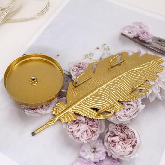 Tvar listu Železný stojan na šperky Stojan Náušnice Náhrdelník Organizér na náramek