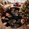 Damon Salvatore Pattern Round Rug, Indoor/Outdoor Mat, for Picnic, Gameroom, Bedroom, Office, Living Room, Home Decor Carpet, Birthday Gift