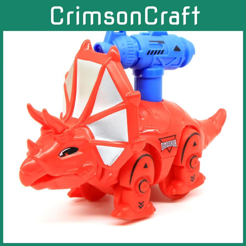 Press Red Dinosaur Pressing Inertia Sliding Children Toy Car For Toddler Play