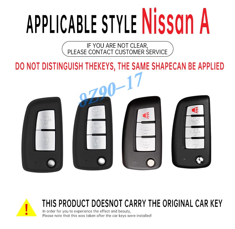Metal Leather Car Key Fob Case Cover Keychain For Nissan Rogue Sport Qashqai J11 X-Trail T32 Kicks Juke