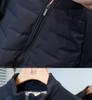 Men's Ribbed Cotton Padded Jacket - Warm Stand Collar for Autumn/Winter, Suitable for Mid-Age and Youth, Casual Versatile Layering.