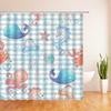 Ocean Colorful Fish Cartoon Shower Curtains Bathroom Curtain Waterproof Polyester Fabric Decor Bath Curtain 180*180Cm With Hooks