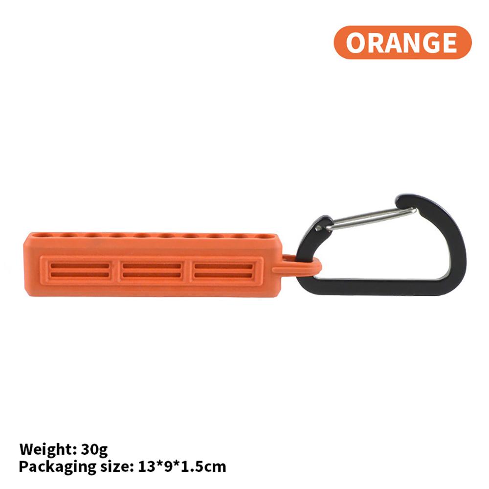 Screwdriver Bit Storage Organizer with Carabiner Plastic Drill Bits Storage Case Drill Bit Storage Clip for Outdoor Use 3 Colors