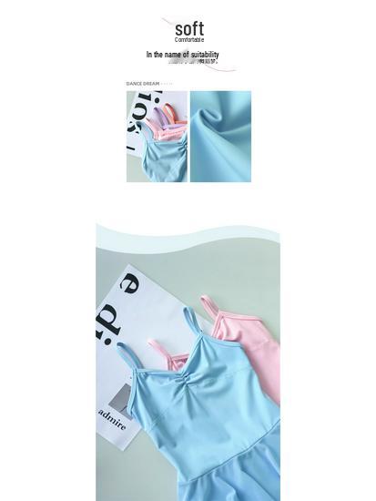 Girls' Camisole Ballet & Gymnastics Dance Costume with Gauze Skirt
