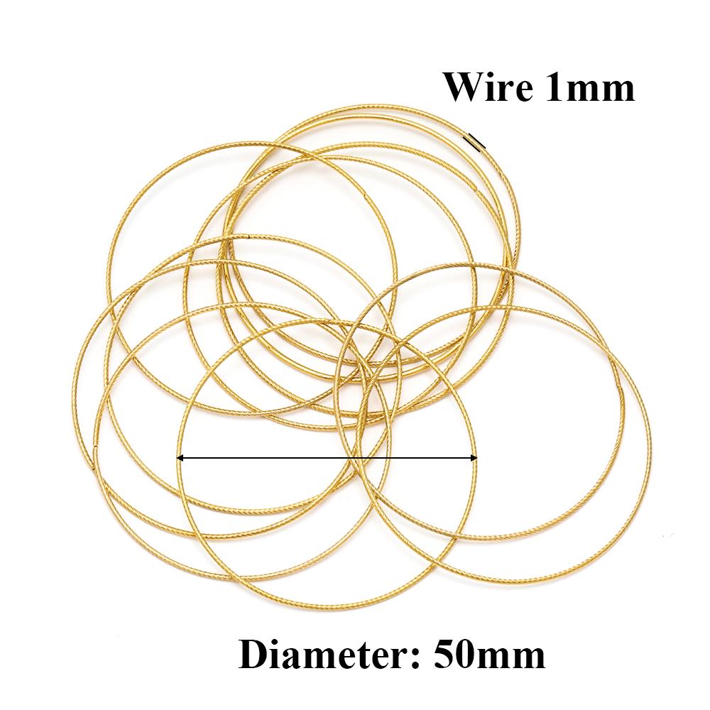 10pcs Stainless Steel Gold Earrings Rings Spiral Round Twisted Big Circle Ear Wire Hoops Pendant Connectors DIY Jewelry Findings