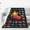 Cars Blanket, Soft and Fluffy Flannel Blanket, Single Size, Dust Mite Resistant, Antibacterial, Odor Resistant, Lightweight, Stylish, Large, Washable,