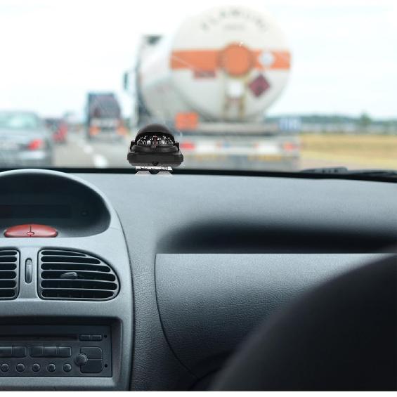 Car Compass Ball Dash Mount Magnetic Automotive Dashboard Compass with Adjustable Declination for Vehicle and Boat Navigation
