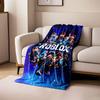 Group of Vibrant Cartoon Avatars with Sci-fi Items In a Cosmic Backdrop. for All Seasons Blanket Lunch Break Throw Gift