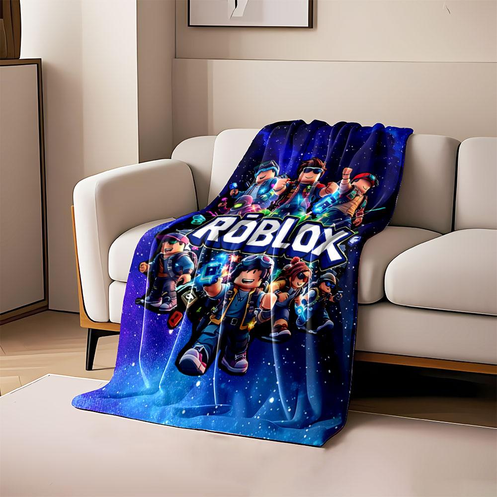 

Group of vibrant cartoon avatars with sci-fi items in a cosmic backdrop. for all seasons blanket lunch break throw gift 80cm x 120cm