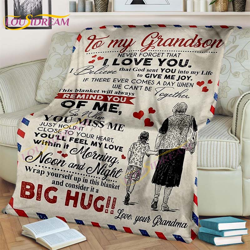 To My /Daughter/son/grandson Blanket From Sister Gift Air Mail Letter Throw Light Weight Blanket Christmas Blanket