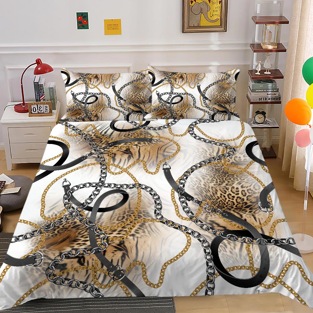 Gold Duvet Cover Gold Pattern 3D Luxury Printed Quilt Cover King Size Bed Suitable for Teens Adults Polyester Bedding Set
