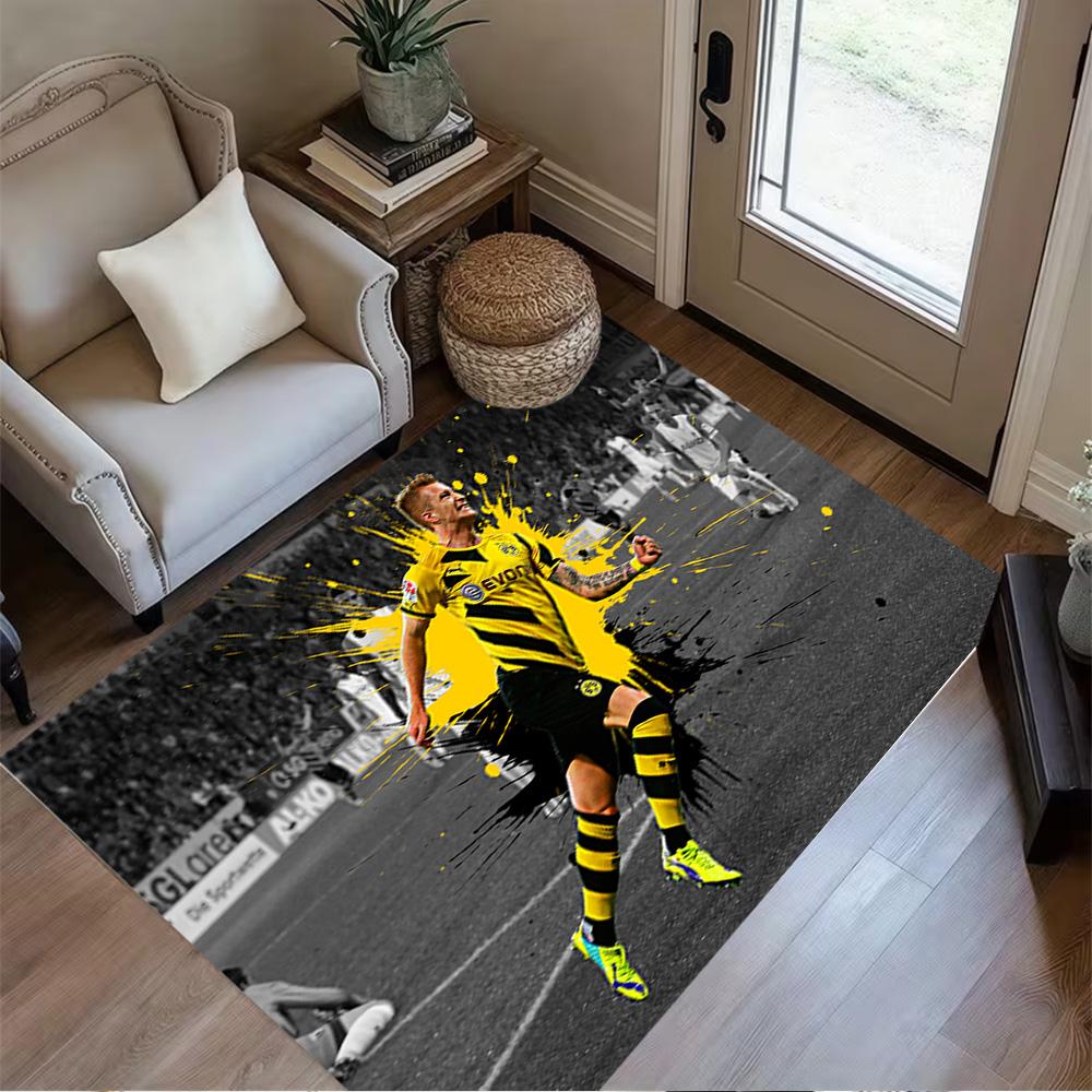 Borussia Dortmund Celebration Floor Rug Office Rug Design for Dormitory Outdoor Foyer Playrooms Antislip Carpet Anime Office Decor