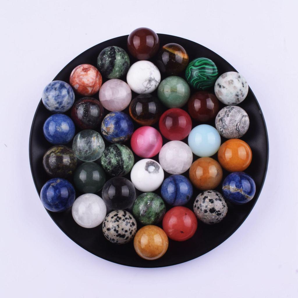 White Crystal Agate Round Ball 20mm: Non-Porous Natural Stone for DIY Fluorite Craft Ornaments