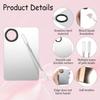 Makeup Mixing Palette, Stainless Steel Cosmetic Makeup Palette with Spatula and Brush Make Up Artist Foundatio Tool for Facial Cosmetic, Nail Art,