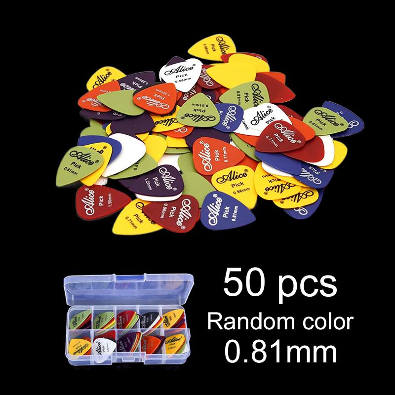 Electric Guitar Pick with Storage Box Acoustic Music Picks Plectrum 0.58/0.71/0.81/0.96/1.20/1.50mm Thickness Guitar Accessories